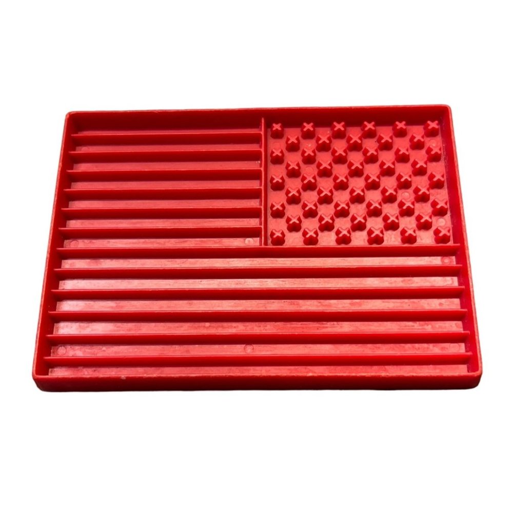 Vintage American Flag Cookie Cutter Tupperware USA Stars and Stripes 4.25"